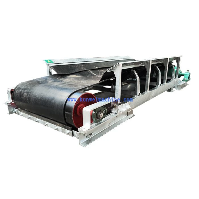 Horizontal Conveying Trough Belt Conveyor For Bulk Material Horizontal Conveying Trough Belt Conveyor For Bulk Material
